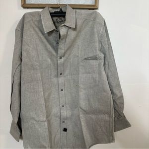 Calvin Klein Jeans Long Sleeve Button Up Medium Denim 100% Cotton